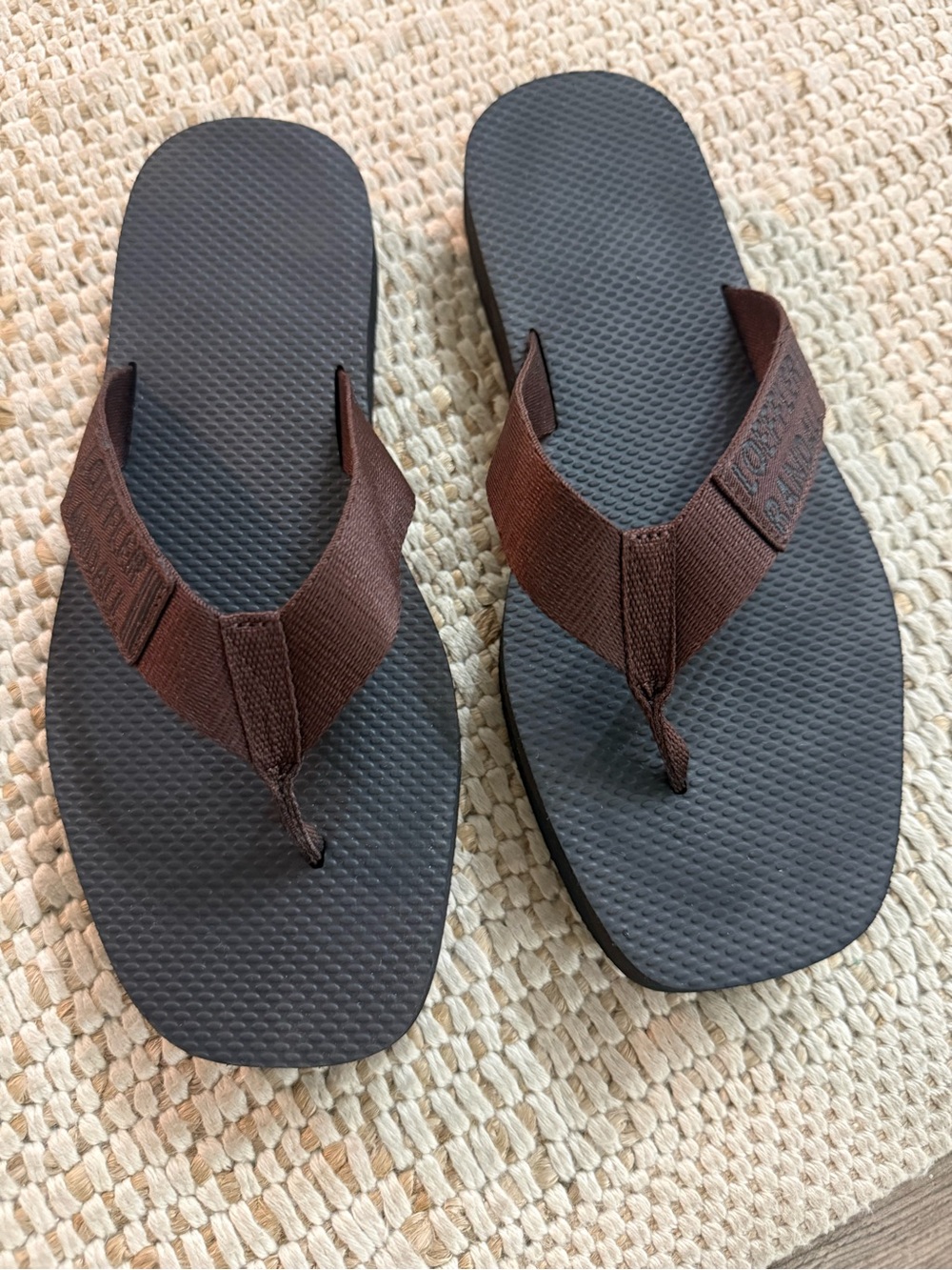 Loeffler Randall Brown Strap Women's Flip Flop Sandals